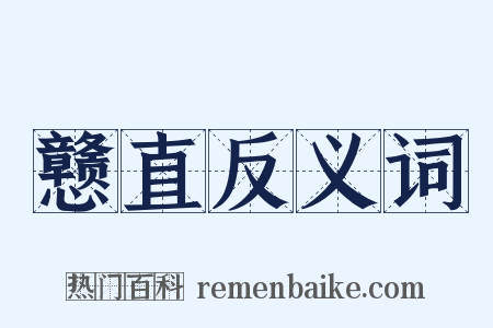 戆直反义词是什么意思的图片